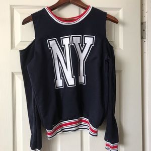 Cute NY Sweater with shoulder cutouts